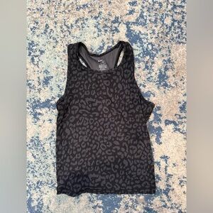Women's Black Leopard Print Tank Top